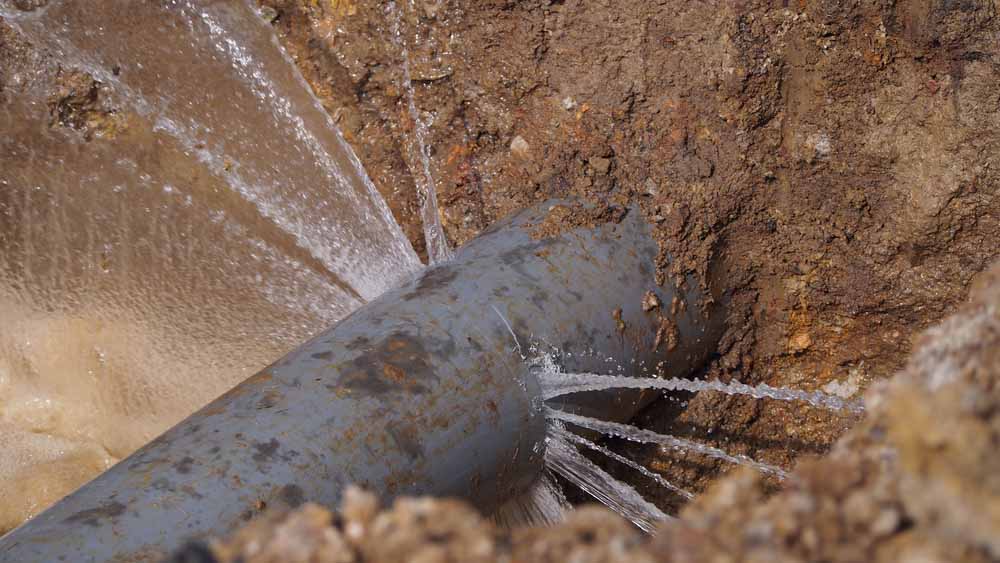 burst pipe