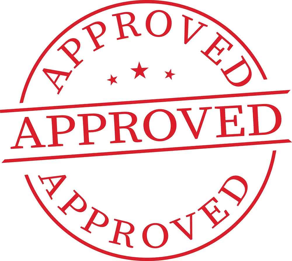 document stamped with “PERMIT” / Approved sign